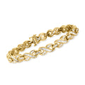 Diamond X-Link Bracelet in 14kt Yellow Gold, Women's, Adult, Pre-Owned. t.w. 1980 Vintage 3.00 ct. Ross-Simons C