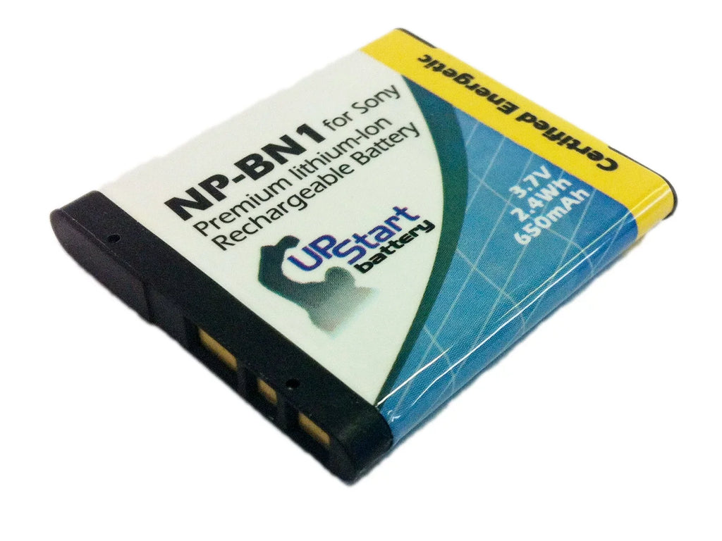 2x Pack - UpStart Battery  DSC-TX10 Battery - Replacement for  NP-BN1 Digital Camera Battery (650mAh, 3.7V, Lithium-Ion)