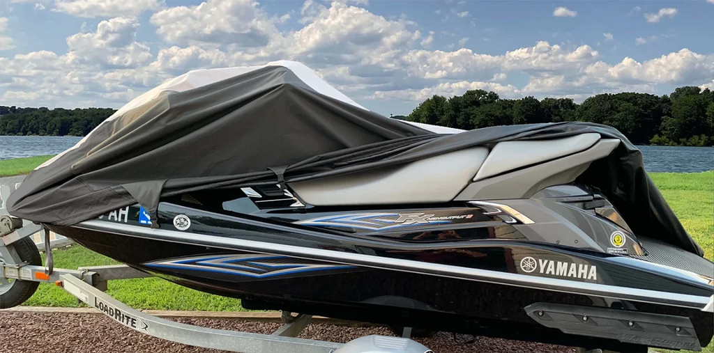 SUPER HEAVY-DUTY PWC JetSki wrap matching for Kawasaki STX-15F 2003-2017 Jet Ski Trailerable wrap Black/Grey