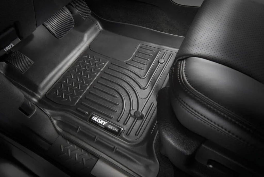 Husky by RealTruck Weatherbeater Series Front Floor Liners Black Front Row suitable with select: 2017-2021 Chrysler Pacifica Touring L, 2023 Chrysler Pacifica