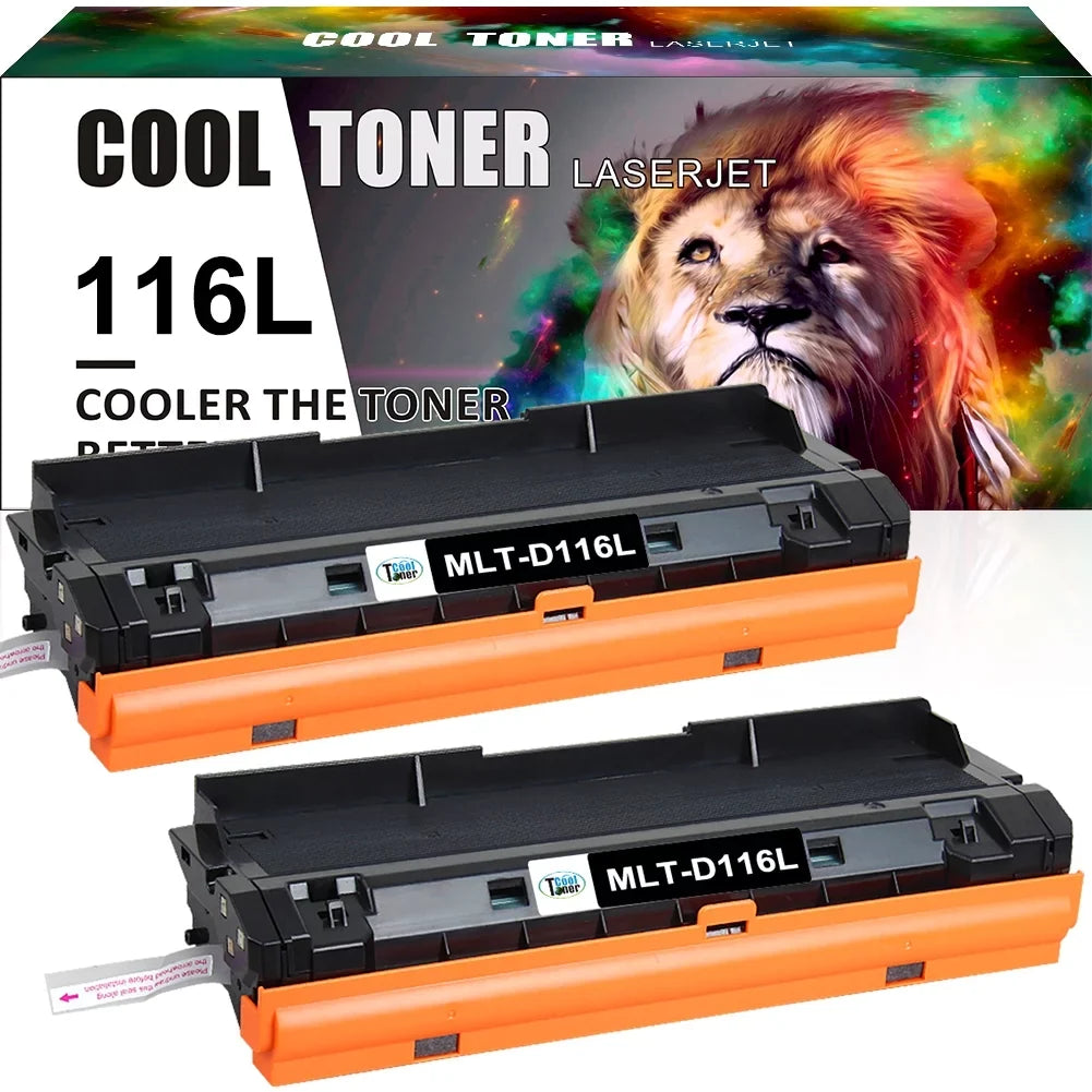 MLTD116L Toner Cartridge appropriate for  116L MLTD116L D116L MLT-D116L SL-M2625D SL-M2825DW SL-M2835DW (Black, 2 Pack)