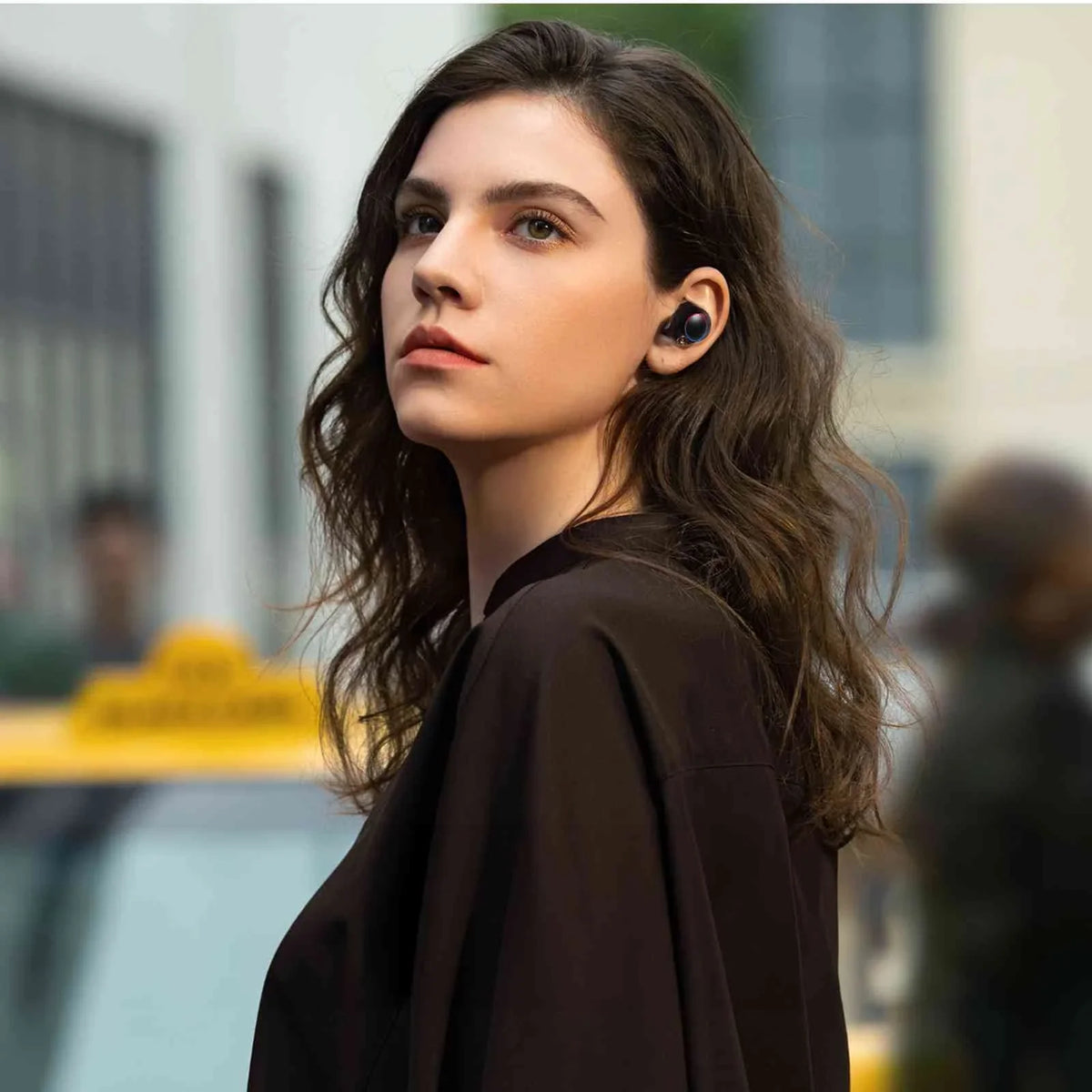 UrbanX True Wireless Bluetooth Earbuds + Charging Case, Black, Dual Connect, IPX5 aqua Resistance, Bluetooth 5.2 Connection, Balanced, Bass Boost matching with  Z6 Pro