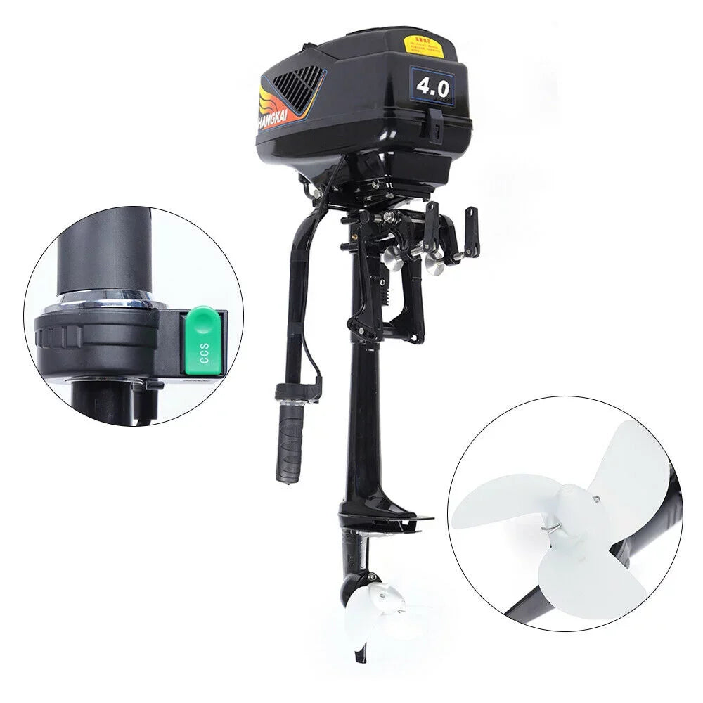 Miumaeov Outboard Motor Electric vessel Engine 4HP 48V 1000W Heavy Duty Outboard Fishing vessel Motor Engine Outboard CDI Mount Electric Outboard Motor for Inflatable Boats Fishing Boats