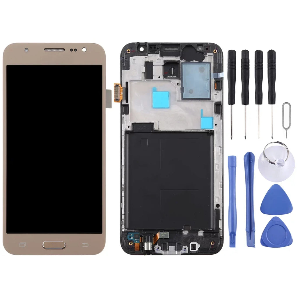 Cellphone Spare Parts  TFT LCD Screen for Galaxy J5  / J500F Digitizer Full Assembly with Frame