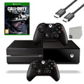 Pre-Owned  Xbox One Original 500GB Gaming Console Black HDMI Cable 2 Controller Included With Call of Duty Ghosts Game BOLT AXTION Bundle (Refurbished: Like New)