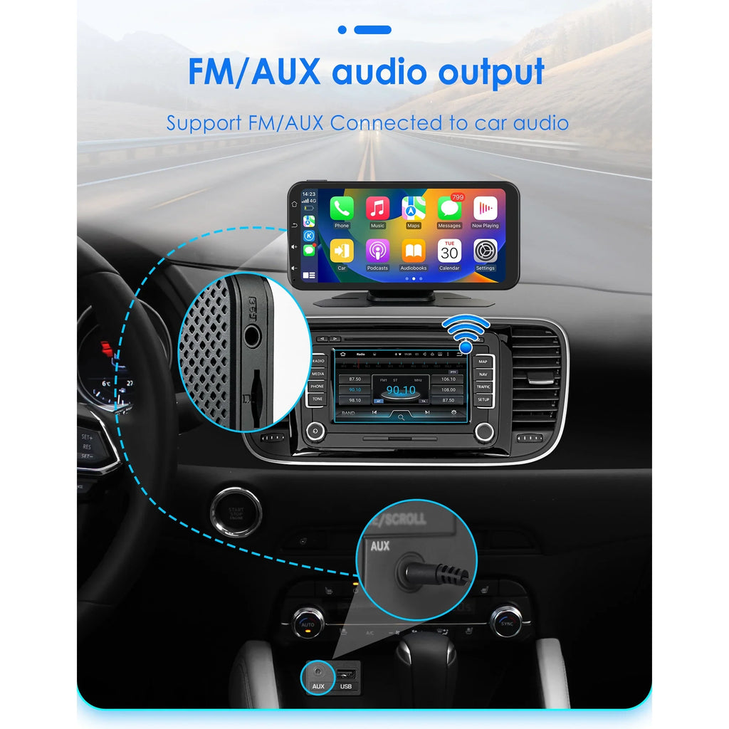 Ossuret 6.25" Touchscreen Bluetooth 360° Adjustable Car Stereo Radio Receiver GPS Navigation Audio With Wireless  Carplay Android Auto Support Backup Camera