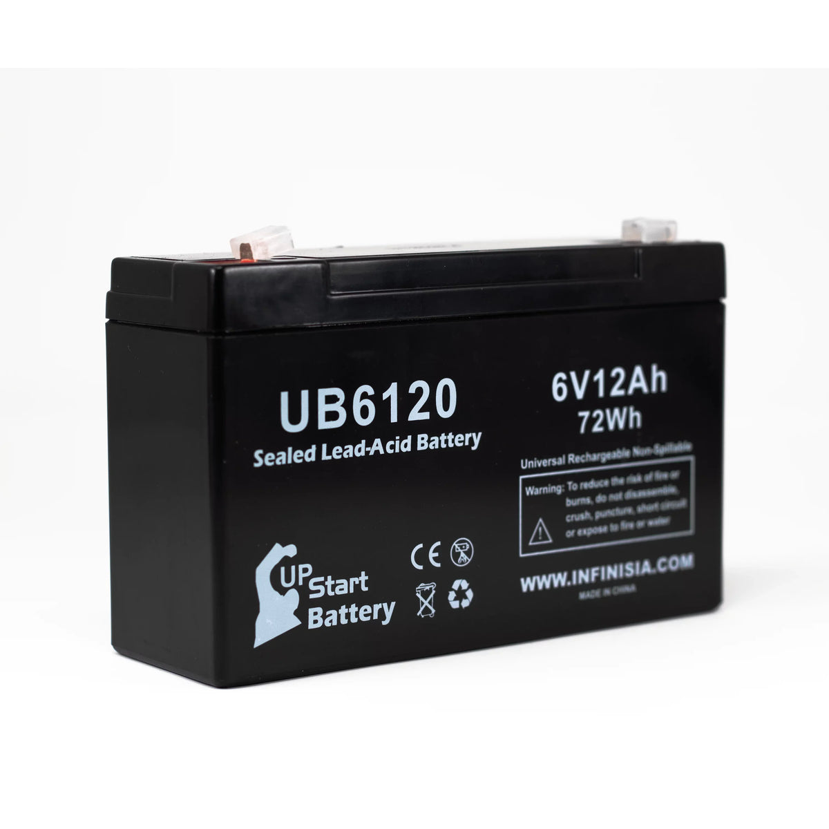5x Pack - appropriate Tripp-Lite 850 Battery - Replacement UB6120 Universal Sealed Lead Acid Battery (6V, 12Ah, 12000mAh, F1 Terminal, AGM, SLA) - Includes 10 F1 to F2 Terminal Adapters