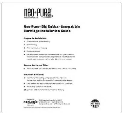 Neo-Pure BB150-PH05 Big Bubba 5 Micron Pleated Filter Cartridge suitable with Watts BBC-150-P5  Big Bubba BBH-150 housing