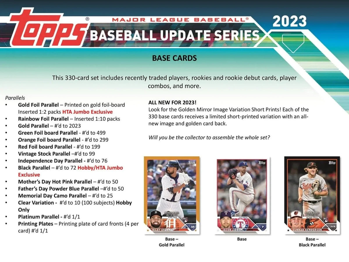 MLB Topps 2023 Update Series Baseball Trading Card HOBBY Box