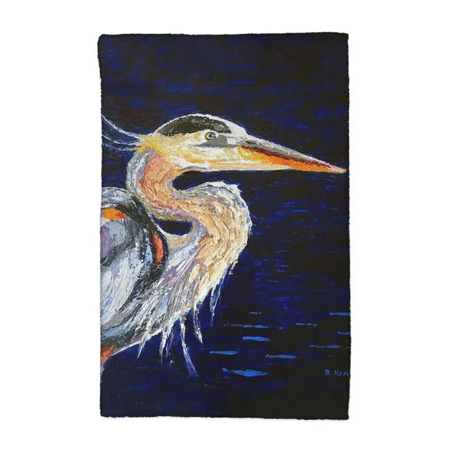 Palette Blue Heron Kitchen Towel. 16 x 25 in