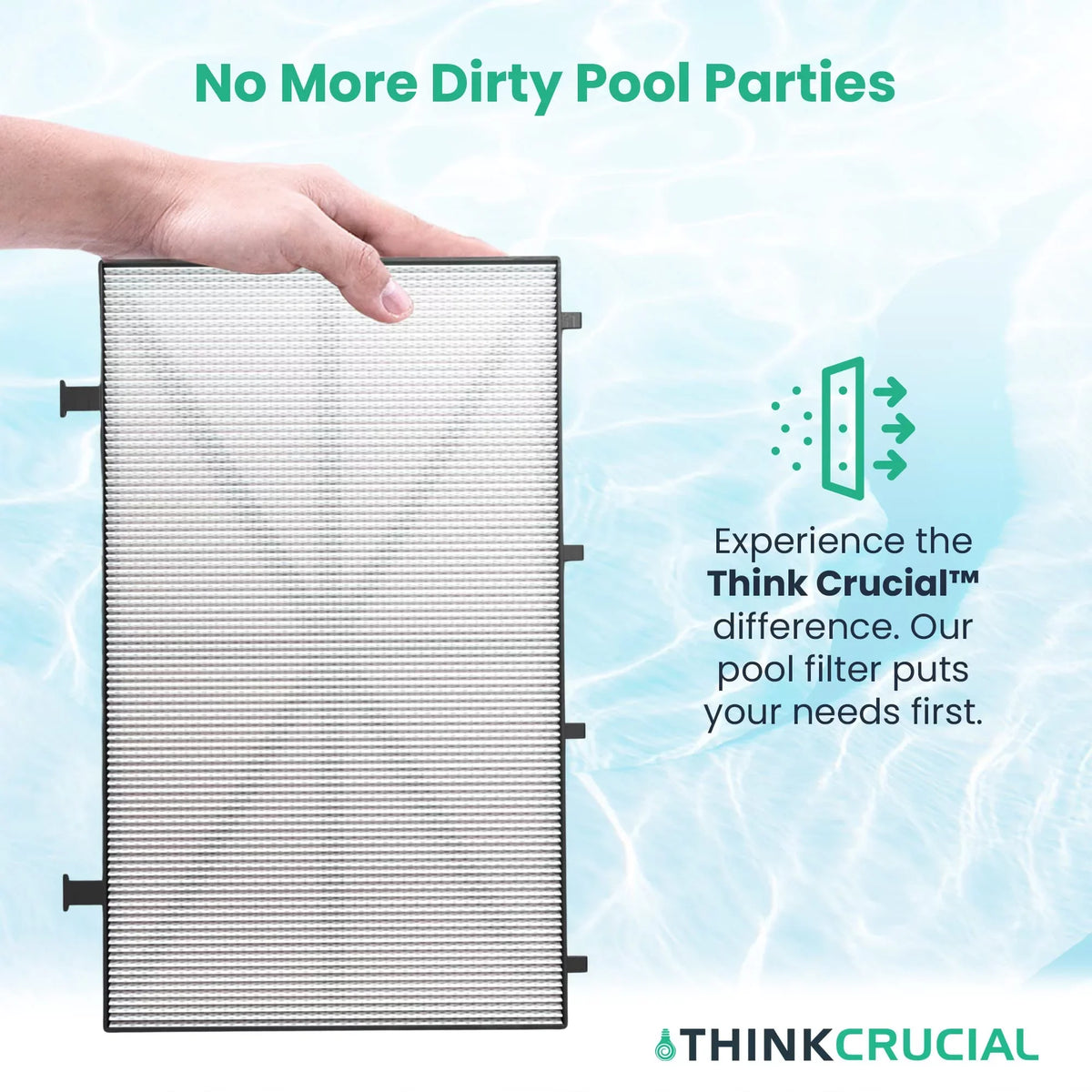 Think Crucial Replacement Ultra Fine Filters matching with Maytronics Dolphin, Nautilus CC Plus, M200, M400, M500, M4, M5, Wave 65, Wave 90, Oasis Z5 Models, Part# 9991432-R4 - Large Filter Panels