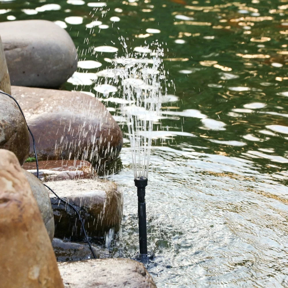 Lixada LED Light Submersible liquid Pump 10W for Fish Aquarium Bird Bath Garden Pond Fountain 600L/H AC