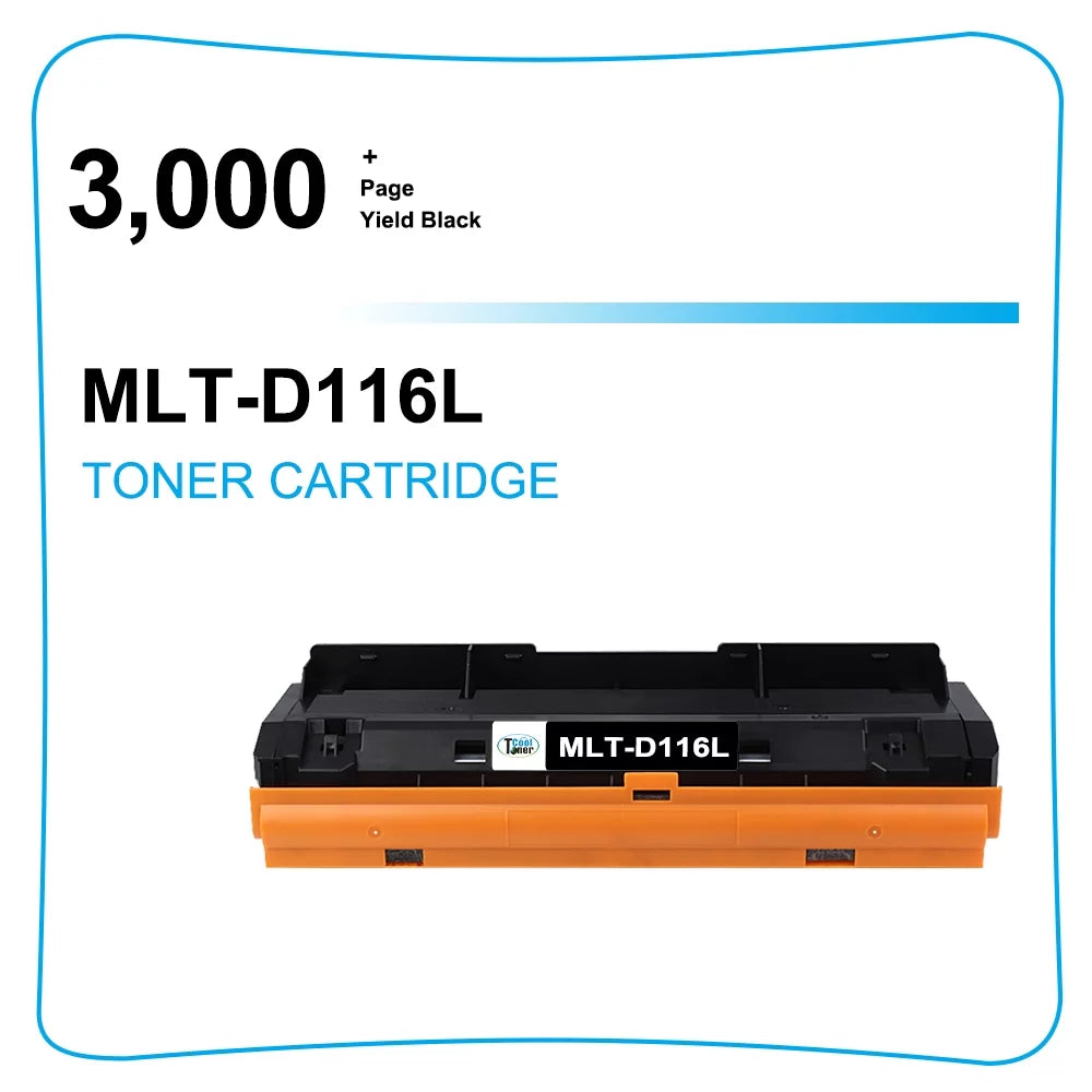 MLTD116L Toner Cartridge appropriate for  116L MLTD116L D116L MLT-D116L SL-M2625D SL-M2825DW SL-M2835DW (Black, 2 Pack)