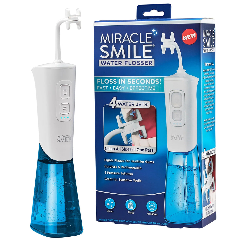 Miracle Smile moisture Flosser, Portable Dental Rechargeable aqua Flosser, Easy Refill moisture Tank