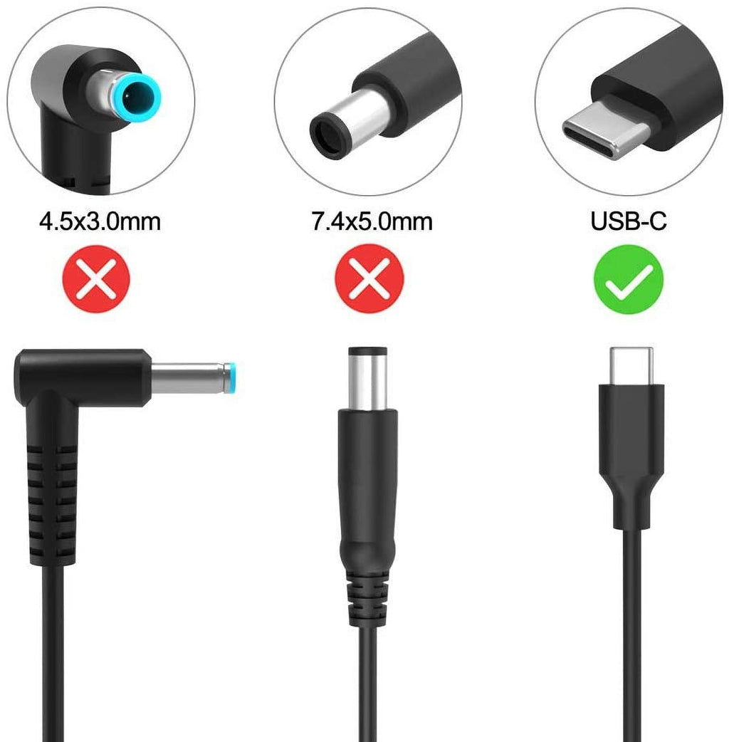 45W USB-C Power Adapter for  Yoga C630, Yoga 910-13, Yoga 720-13, Miix 630-12, IdeaPad 720s-13, Chromebook S330 and C330, GX20N20876