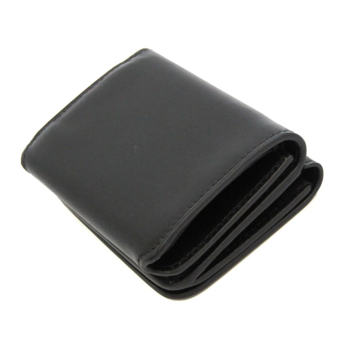 Pre-Owned Balenciaga Cache Mini 593813 Men,Women Leather Wallet (tri-fold) Black (Good)