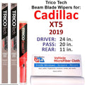 2019 Cadillac XT5 Luxury Beam Blade Wipers (Set of 3) w/Rear Wiper