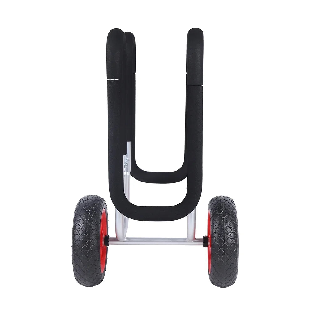 Portable Surfboard Beach Carrier Cart, Double SUP Airless Cart Beach Trailer, Aviation Aluminum Solid PU Wheel Stand-Up Paddle Board Veneer Cart