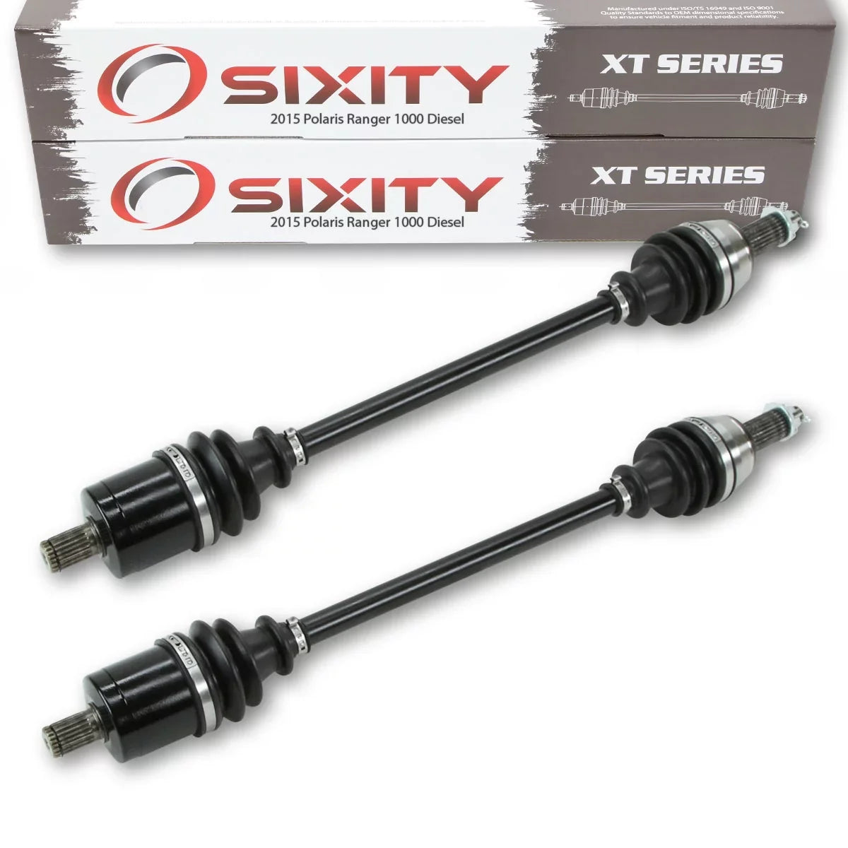 2 pc Sixity XT Front Left Right Axle matching with Polaris Ranger 1000 Diesel 2015 - R15RTAD1AA EA 4X4