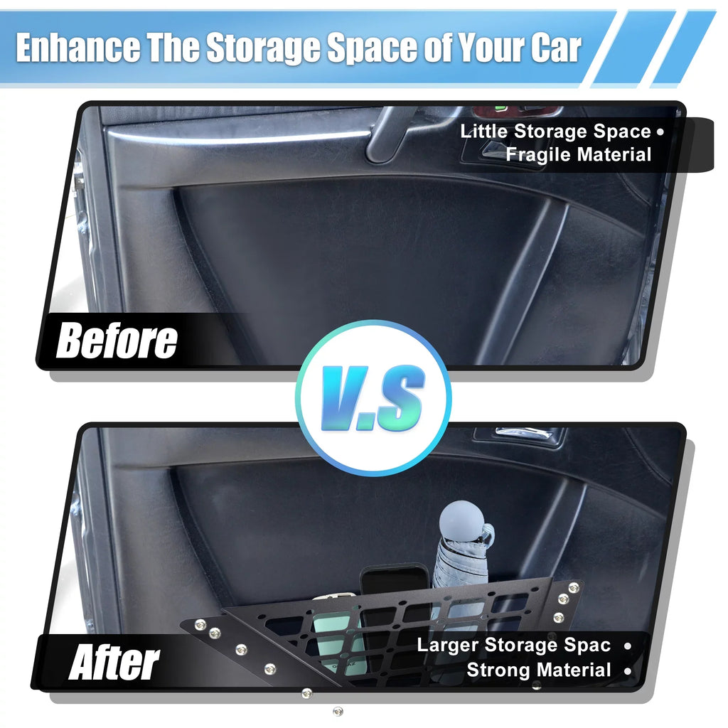 1 Pair Rear Door Storage Pockets Panels Metal Organizer Box for  Bronco 6th 4 Door 2021 2022 Accessories