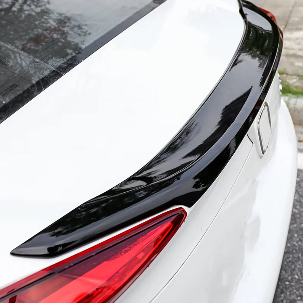 Xotic Tech 4DR JDM Style Glossy Black Rear Trunk Lip Wing Spoiler appropriate with Honda Civic 2016-2021 10th Gen