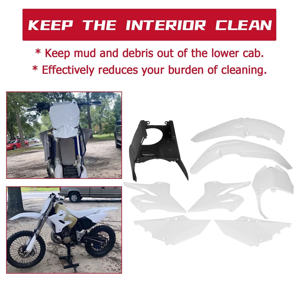 Kojem Restyle Plastic Complete Kit for 2002-2014 Yamaha YZ125 YZ250 White