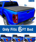 Tyger Auto T3 Soft Tri-fold Truck Bed Tonneau wrap appropriate with 2019-2023  Ranger | 6' Bed | TG-BC3F1067 | Vinyl