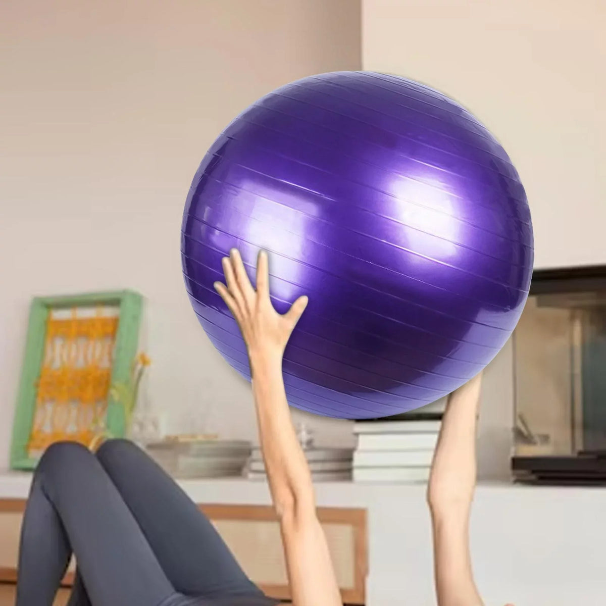 Yoga Core Ball, Balance Ball Chair, Slip impervious Exercise Ball Stability Ball Pilates Ball for Woman, Gym, Workout Training Gymnastics 75CM