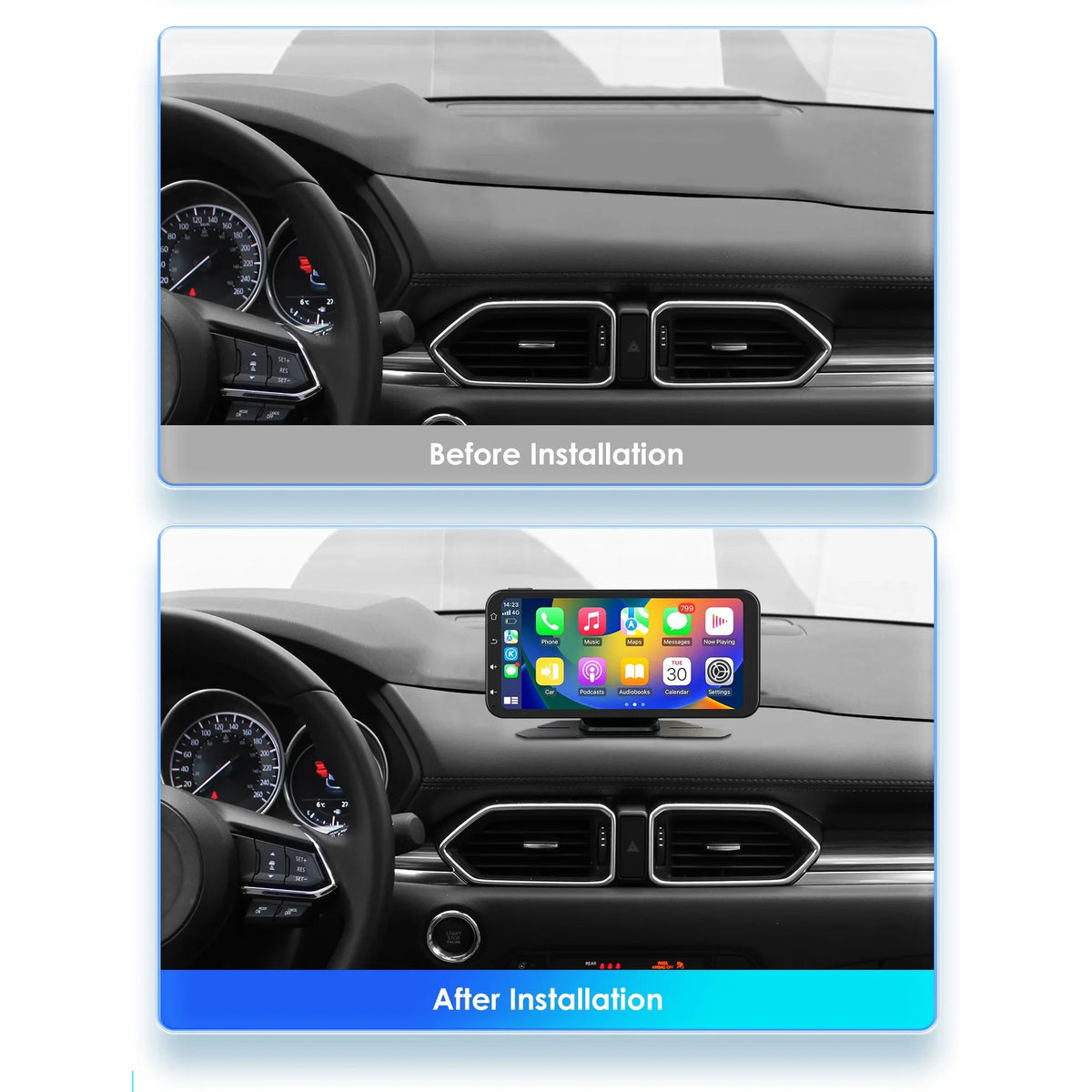 Ossuret 6.25" Touchscreen Bluetooth 360° Adjustable Car Stereo Radio Receiver GPS Navigation Audio With Wireless  Carplay Android Auto Support Backup Camera
