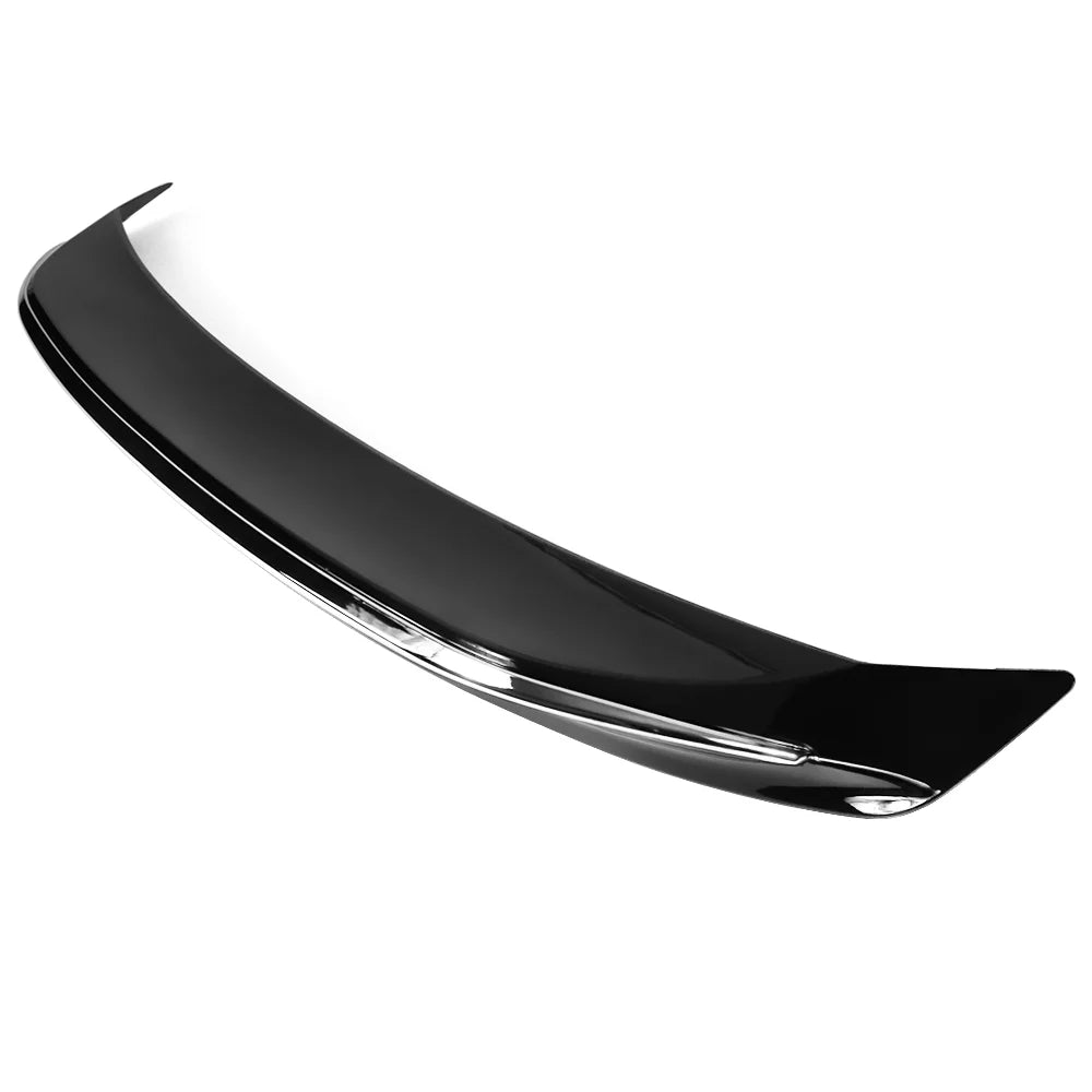 Ikon Motorsports suitable with 18-23  Camry LE MD Style Rear Trunk Spoiler Wing Gloss Black With Chrome Trim 2018 2019 2020 2021 2022