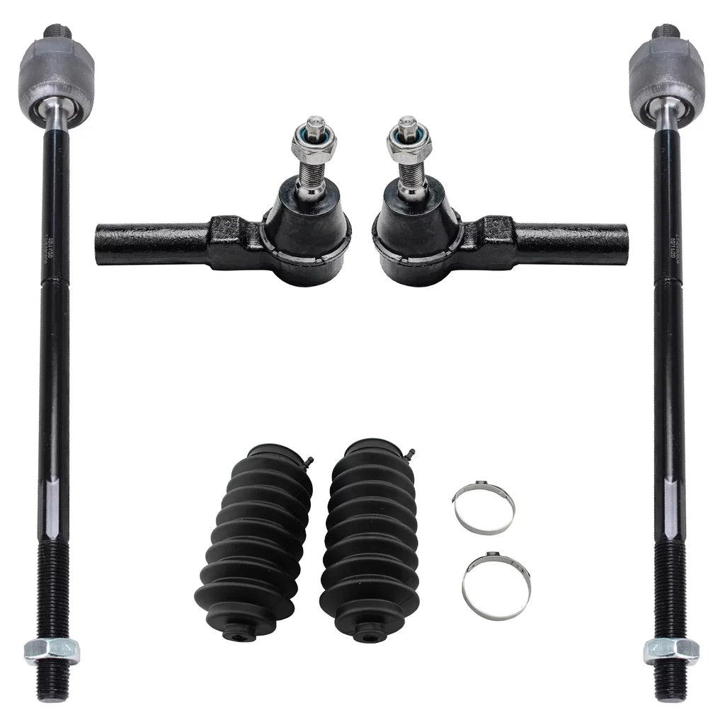 Detroit Axle - Front 12pc Suspension Kit  Mustang 2005 2006 2007 2008 2009 2010, 2 Lower Control Arms 2 Sway Bars 4 Outer Inner Tie Rods 2 Wheel Bearing and Hubs 2 Boots Replacement