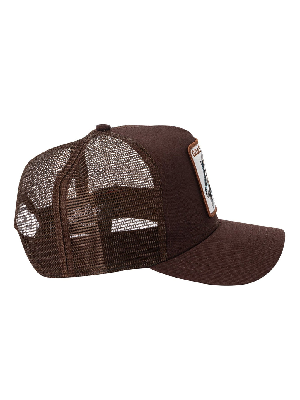 The Goat Trucker Cap, Brown. Goorin Bros
