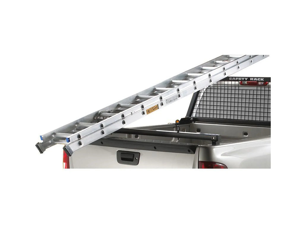 BACKRACK by RealTruck Truck Bed Rear Bar | Black, No Drill | 11519 | suitable with 2007-2013 Chevrolet/GMC Silverado/Sierra 1500; 2007-2014 Chevrolet/GMC Silverado/Sierra 2500/3500 HD