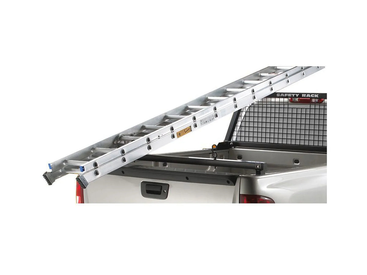 BACKRACK by RealTruck Truck Bed Rear Bar | Black, No Drill | 11519 | suitable with 2007-2013 Chevrolet/GMC Silverado/Sierra 1500; 2007-2014 Chevrolet/GMC Silverado/Sierra 2500/3500 HD