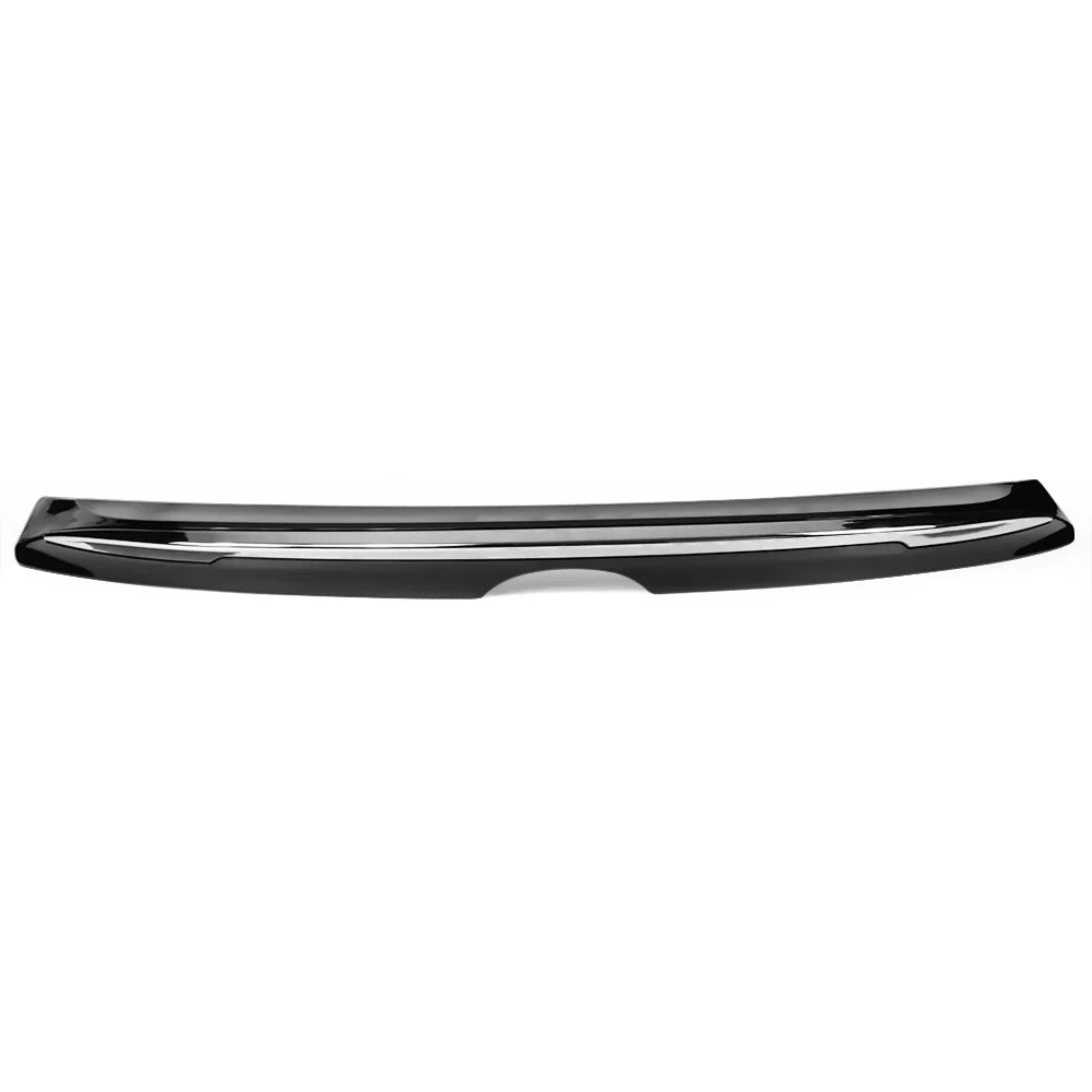Ikon Motorsports suitable with 18-23  Camry LE MD Style Rear Trunk Spoiler Wing Gloss Black With Chrome Trim 2018 2019 2020 2021 2022