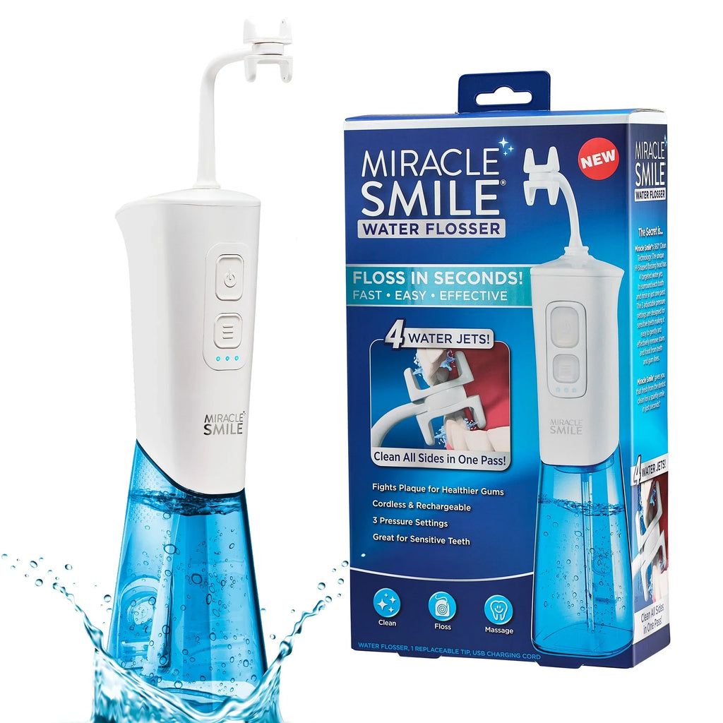 Miracle Smile moisture Flosser, Portable Dental Rechargeable aqua Flosser, Easy Refill moisture Tank