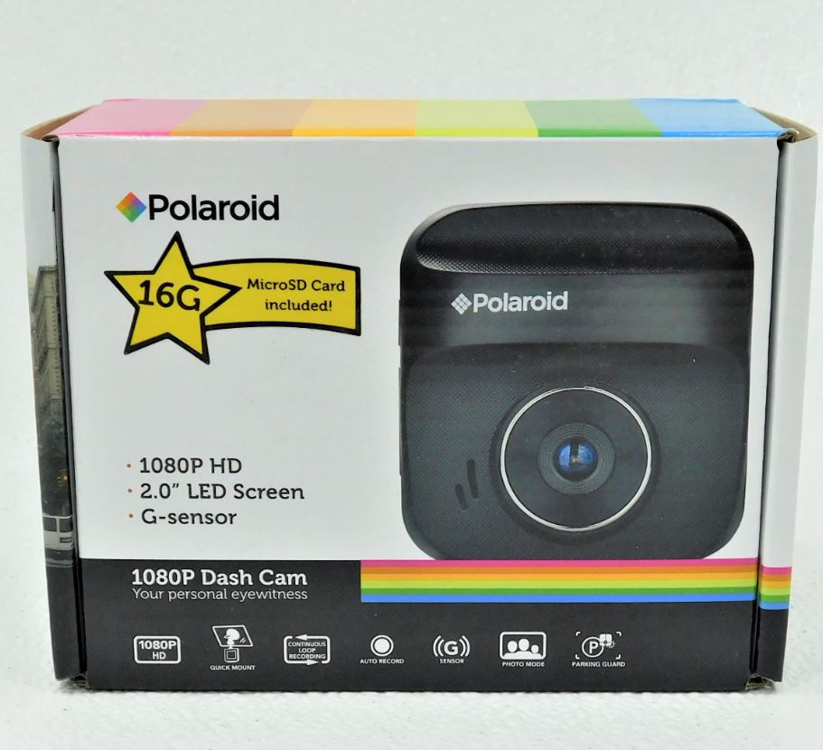 Polaroid 1080P PD-E73H HD Dash Cam Car Dashcam 2" LED Display Screen Black