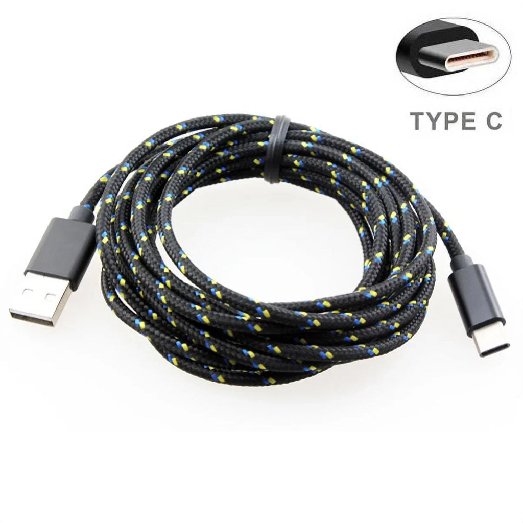 Rugged Durable Canvas Case Holster Metal Belt Clip w Black Durable Braided 10ft Long Type-C Cable Rapid Charger Sync USB Wire Y4P for Nokia 3.1 Plus - OnePlus 5T, 6, 6T, 7 Pro -  Phone 2