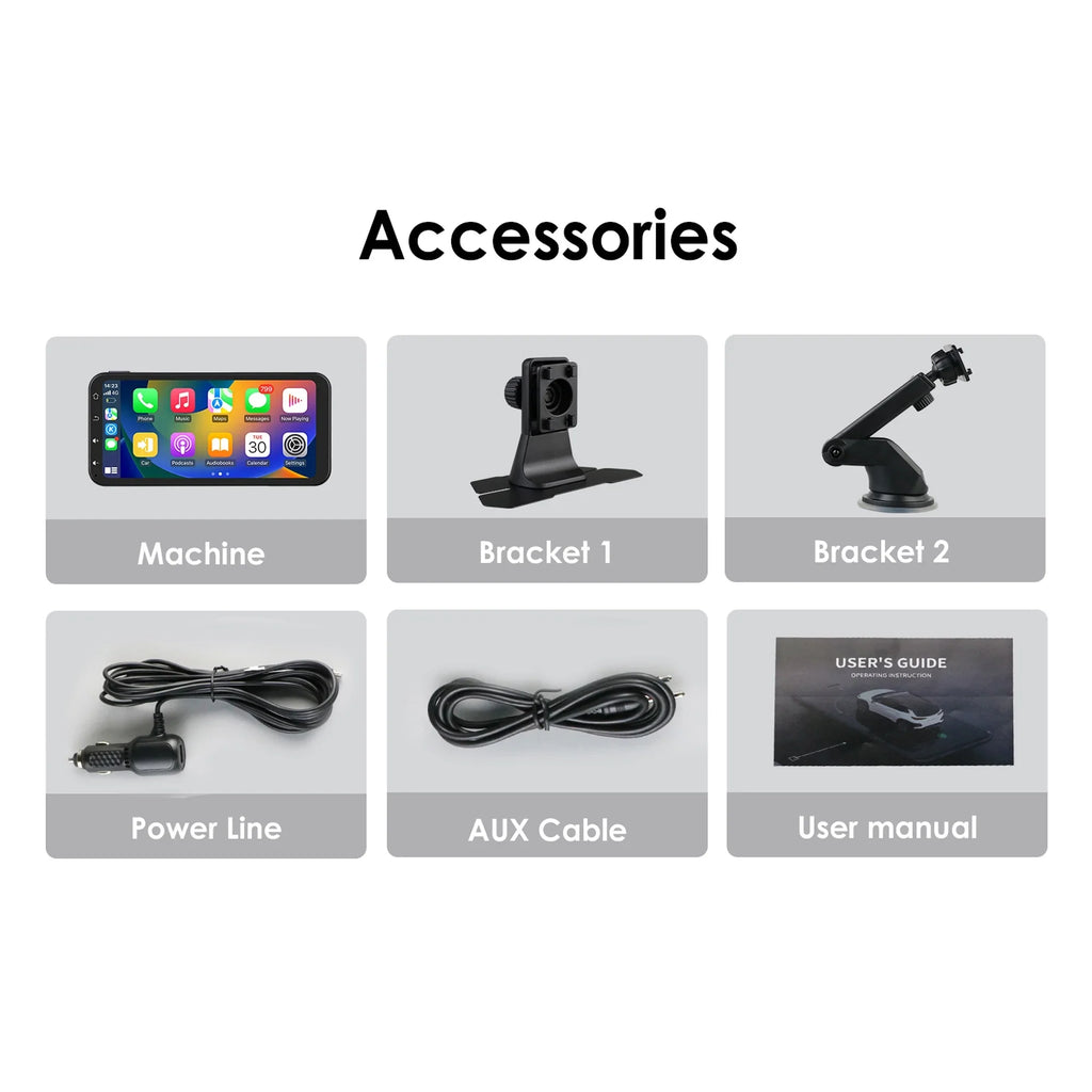 Ossuret 6.25" Touchscreen Bluetooth 360° Adjustable Car Stereo Radio Receiver GPS Navigation Audio With Wireless  Carplay Android Auto Support Backup Camera