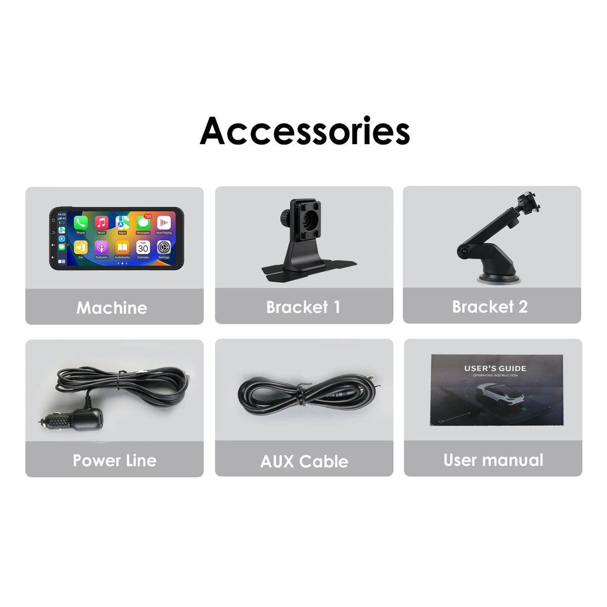 Ossuret 6.25" Touchscreen Bluetooth 360° Adjustable Car Stereo Radio Receiver GPS Navigation Audio With Wireless  Carplay Android Auto Support Backup Camera