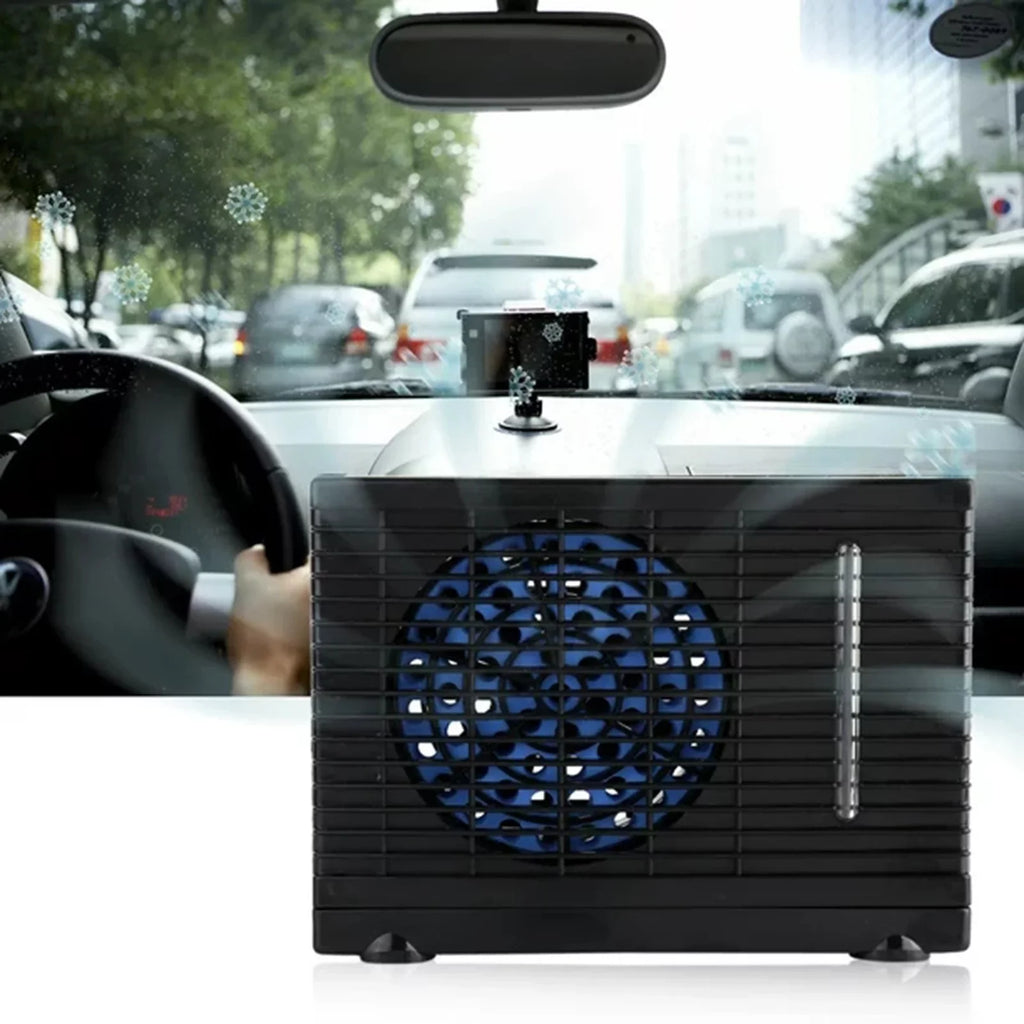 ZiSUGP Portable 12V Car Truck Home Mini Air Conditioner Evaporative liquid Cooler Fan Evaporative Air Conditioner Car Air Conditioner Car Phone Holder