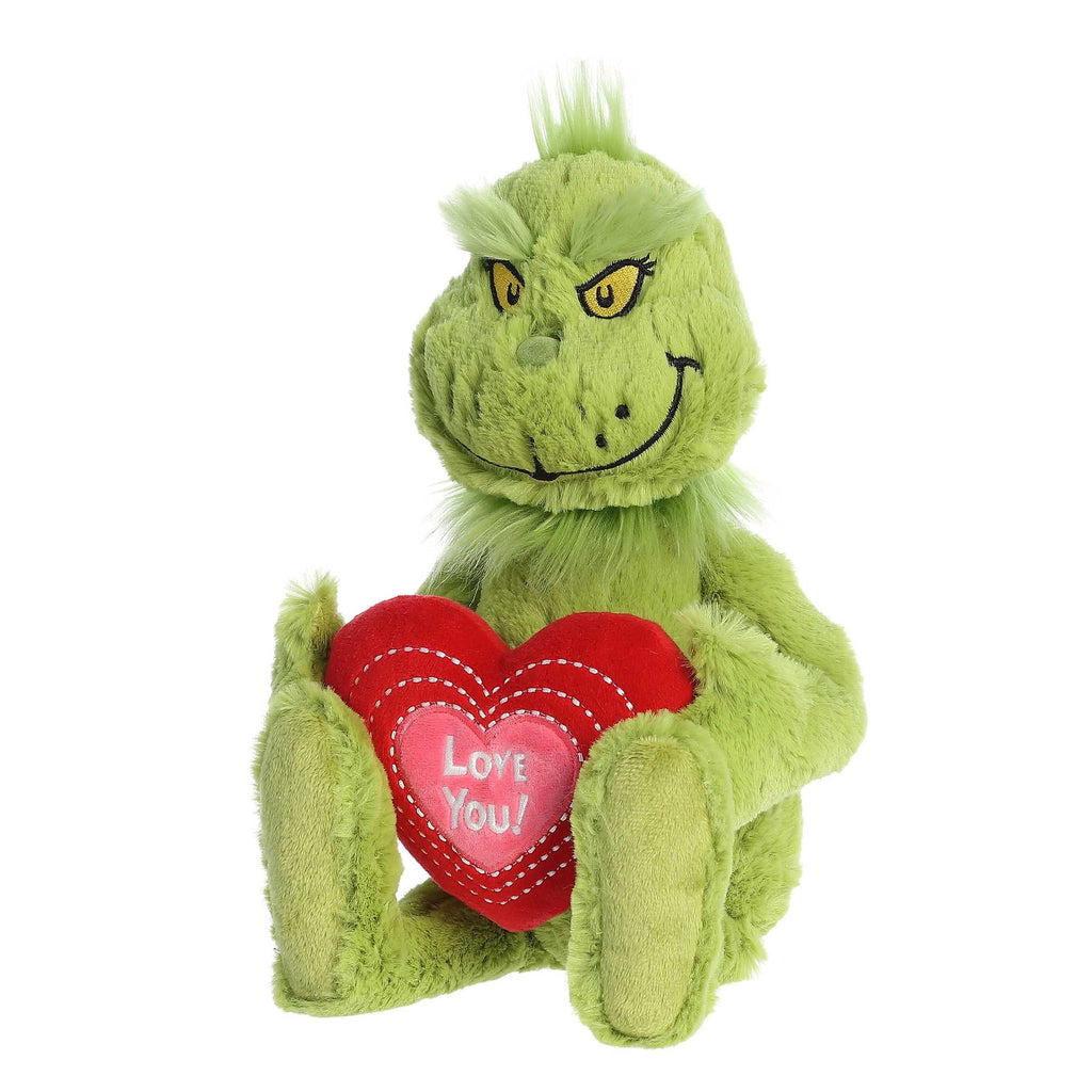 Seuss - 15" "Love You" Light-Up Grinch - Whimsical Stuffed Doll. Aurora - Large Green Dr