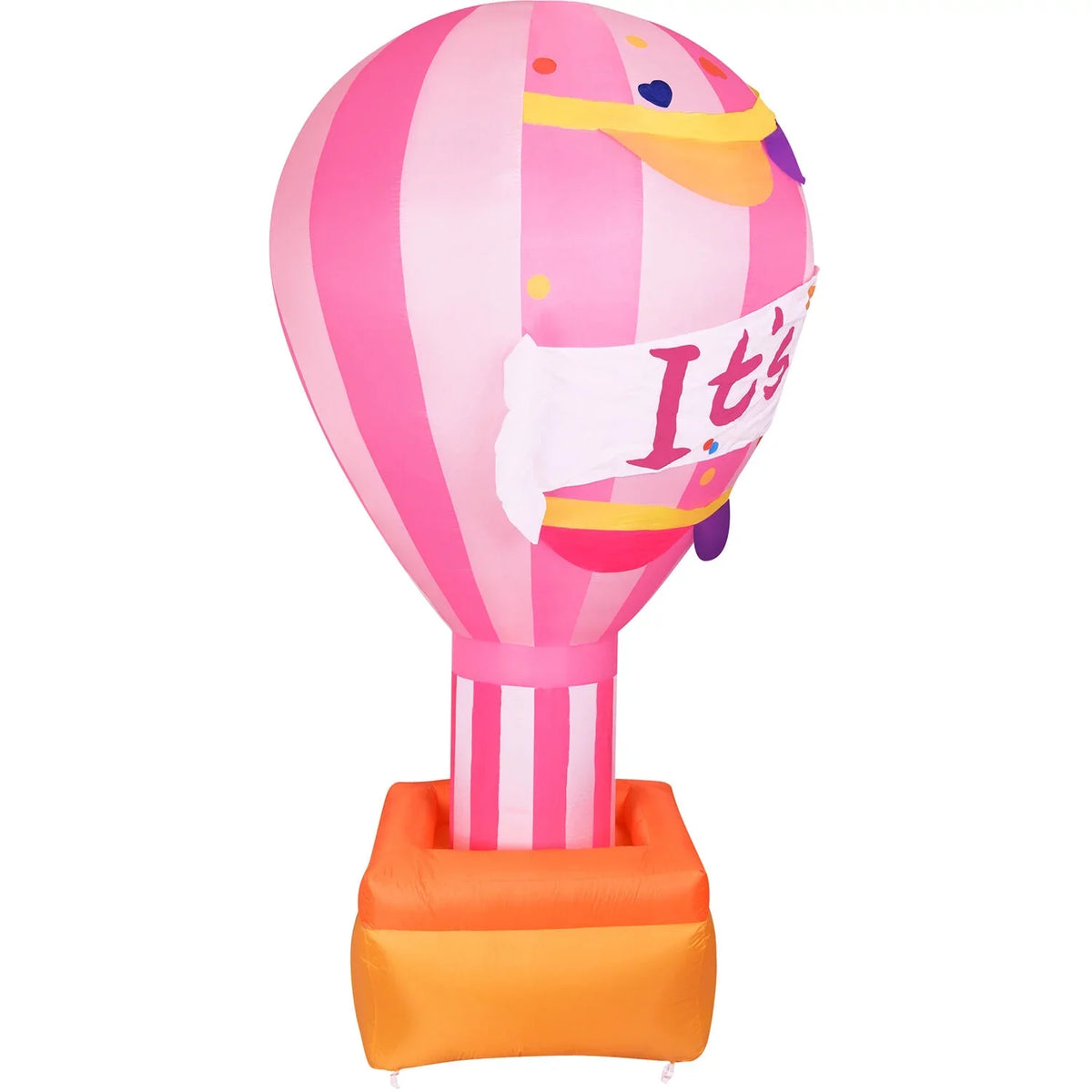 Inflatable It's a Girl Balloon Sign with Lights | Outdoor Blow-Up Festive Decor for Baby Shower Celebration Party with Blower, Stakes, Ropes, and Storage Bag. Fraser Hill Farm 10-Ft