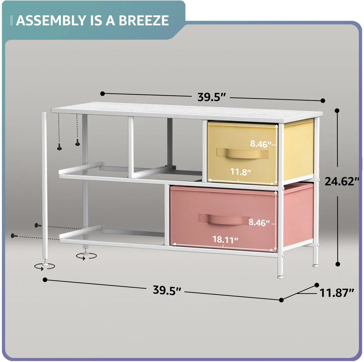 Storage Cube Dresser - Pastel