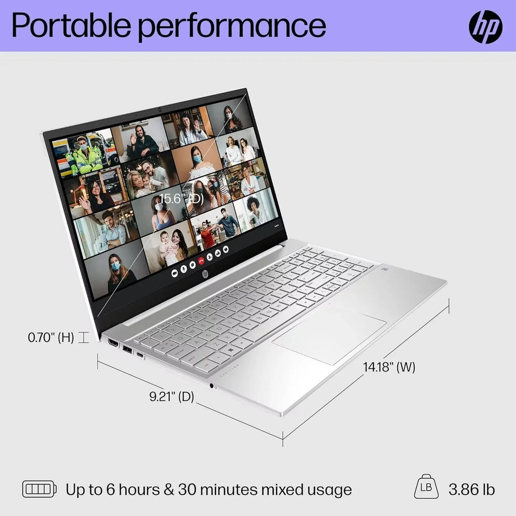 Pavilion Business Laptop, 15.6" FHD Touchscreen, 13th Gen  Core i5-1335U(Beats i7-1270P), 16GB RAM, 512GB SSD,  Iris Xe Graphic, Backlit KB, WiFi 6, Win 11, with Cefesfy Cleaning Brush