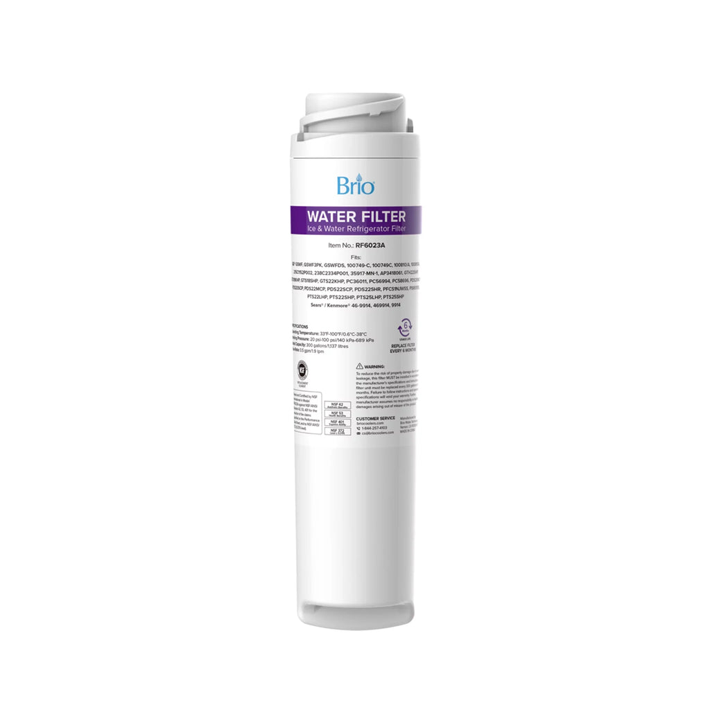 Brio 6023A Refrigerator moisture Filter Replacement matching WIth GE GSWF, GSWF3PK, GSWFDS, 100749-C, 100749C, 100810/A, 100810A