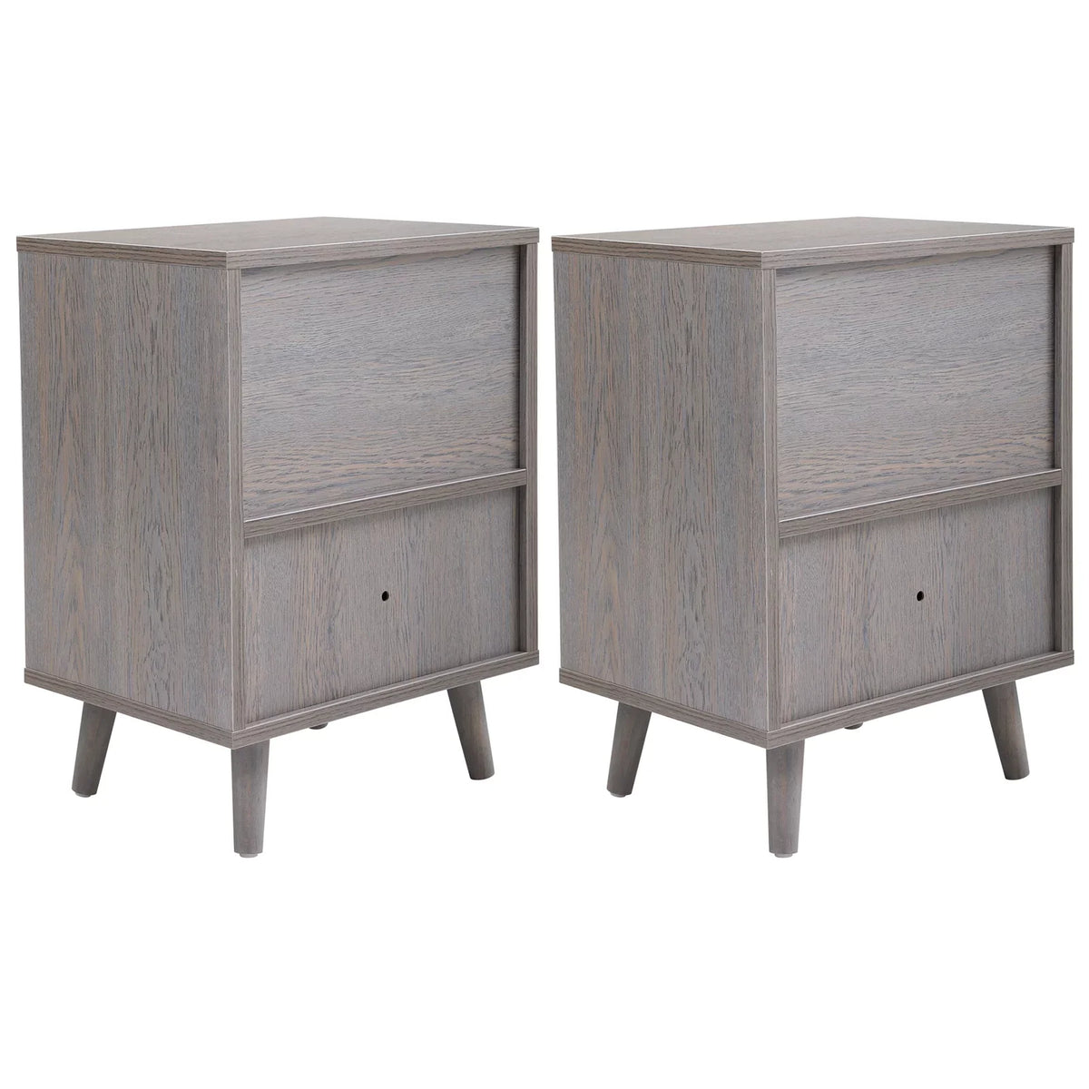 OWSOO ,Of 2 Low 2 Low Bedside Set Of 2 - Bedside Table With Drawer Compartment Room Bedroom Furniture Low And Drawer Table Bedside Cabinet Sofa End Side And Drawer (2) Bedside Cabinet Room