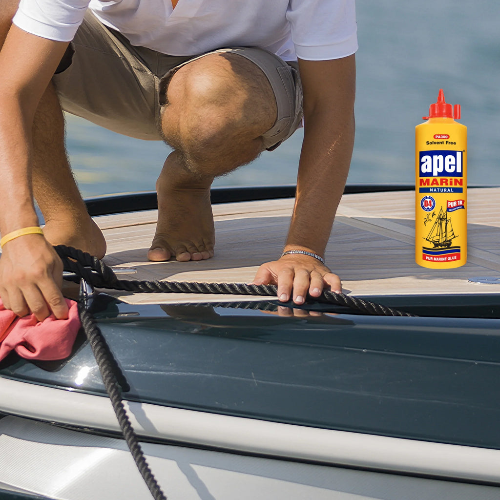 Bottle Marine Glue For Boats and RVs Natural PU Adhesive for Above and Below the Waterline (1 Pack). Waterproof Polyurethane Glue 16 oz