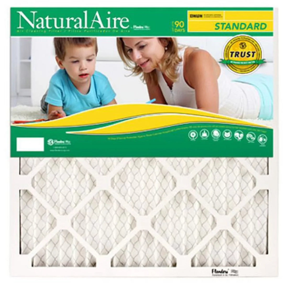 NaturalAire Standard Pleated Air Filter - Pack Of 12. Flanders 84858.011225 12 x 25 x 1 in
