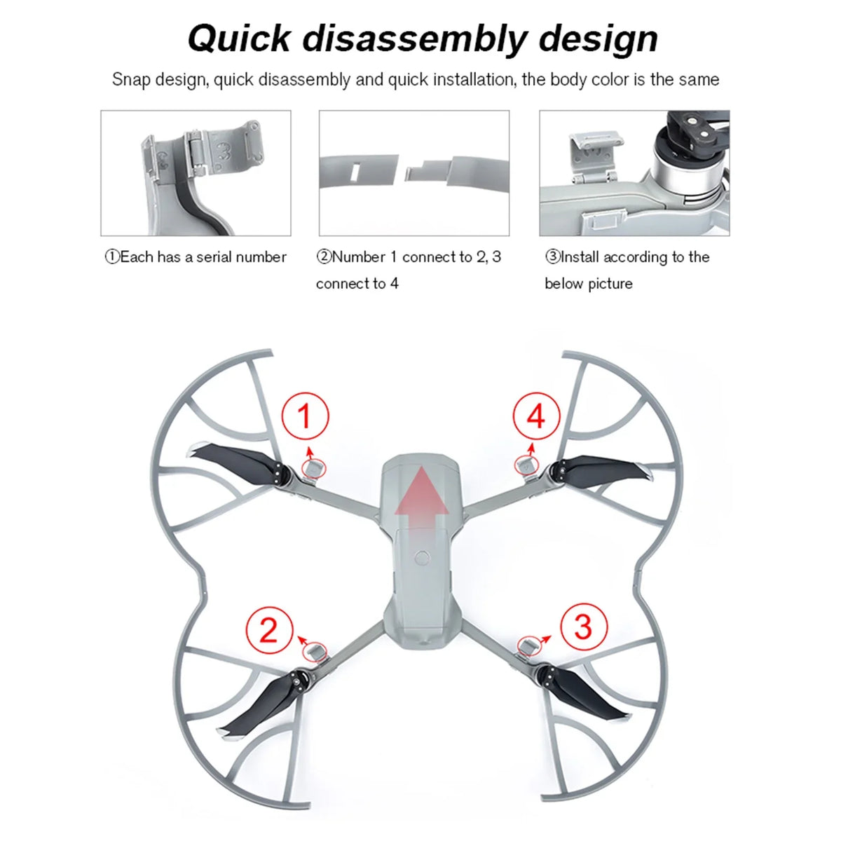 matching with DJI AIR 2S/Mavic Air 2 Propeller Guards Removable Propellers Protector Drone Accessories